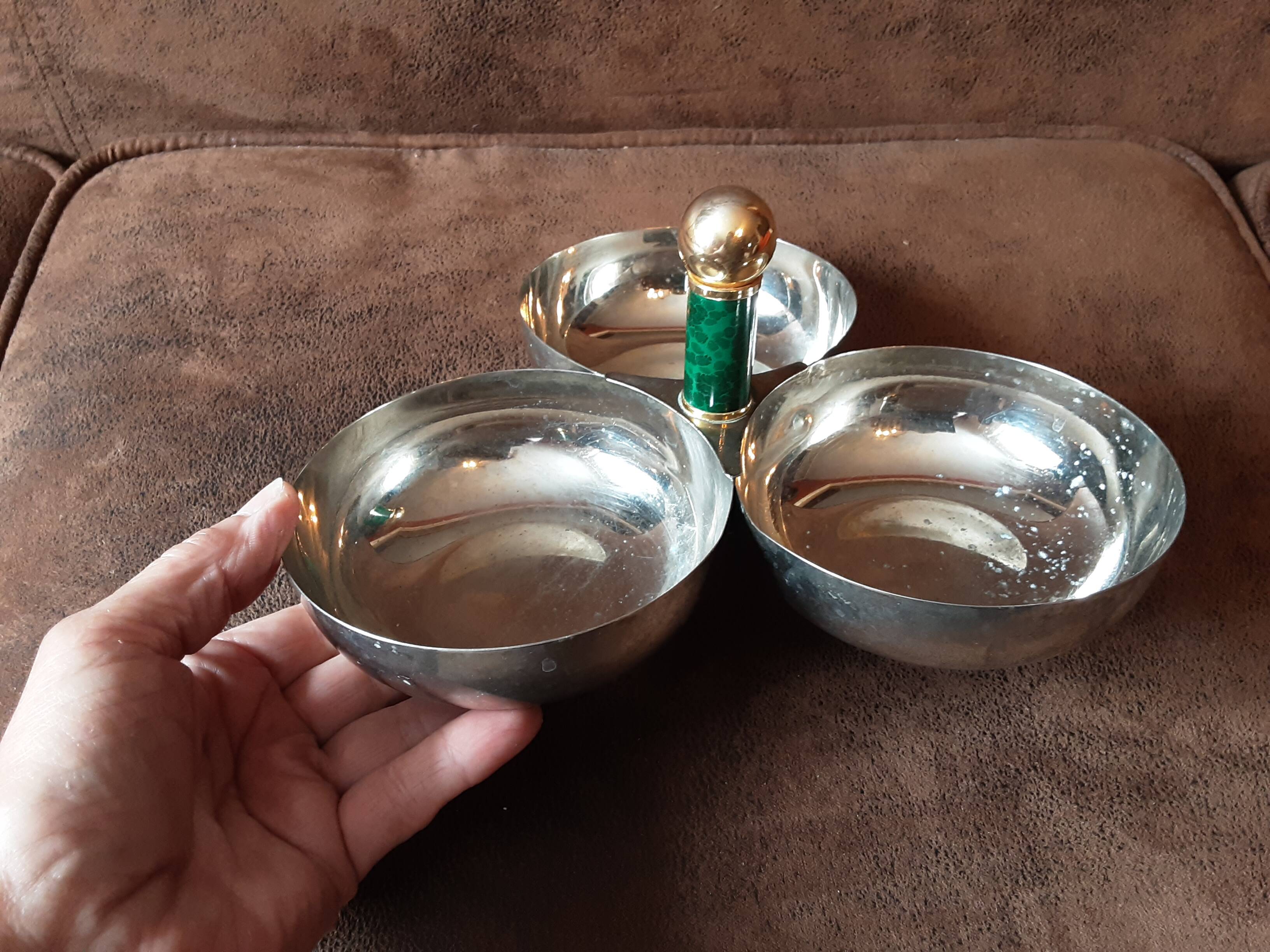 Stainless steel aperitif compartment dish