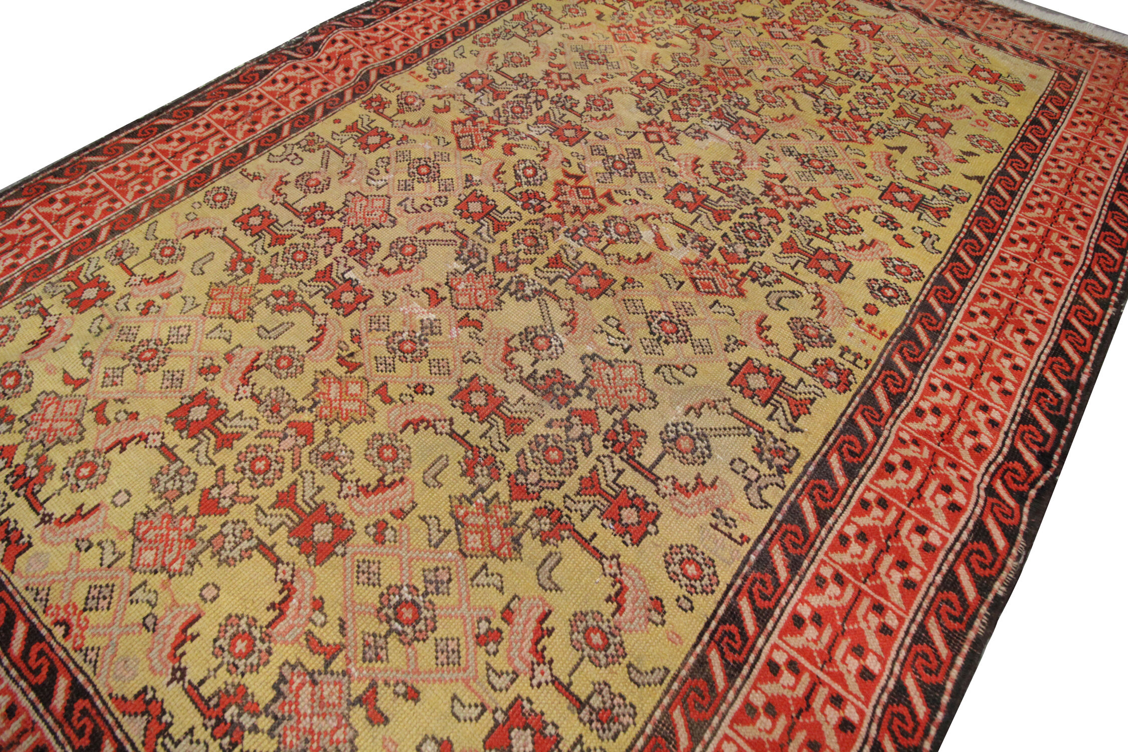 Handmade Vintage Caucasian Karabagh Rug 126x186cm