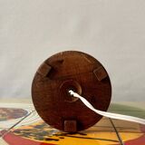 Small vintage bedside lamp in molded glass - 1950s