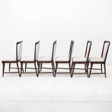 Set of 6 Osvaldo Borsani Mid-Century Modern Italian Bouclè Dining Chairs