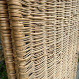 Vintage 1960s woven wicker screen
