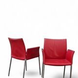 Roberto barbieri for zanotta, 2 armchairs and 4 “lia” chairs