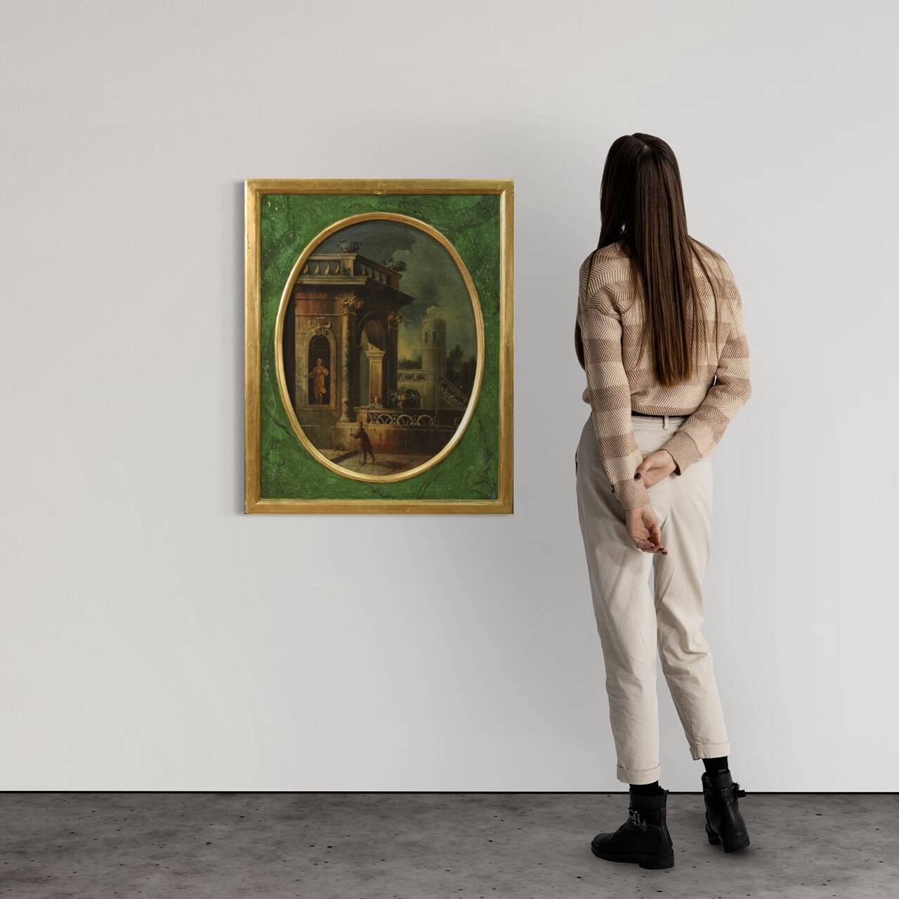 Peinture italienne Caprice architectural du XVIIIe siècle
