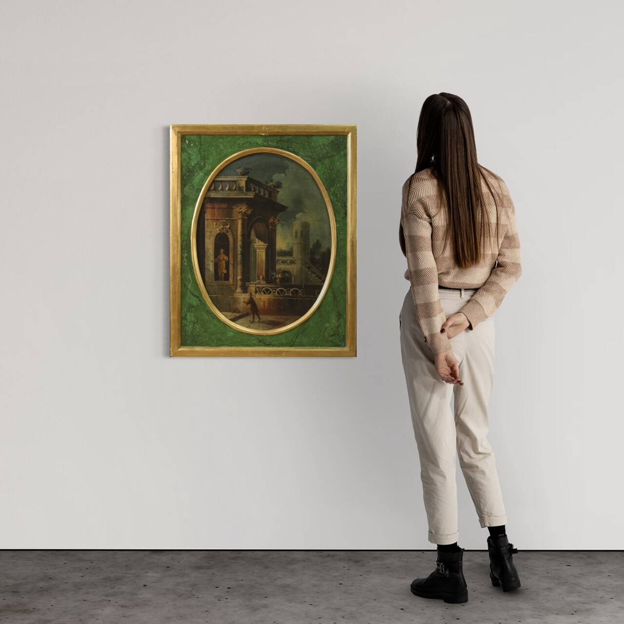 Peinture italienne Caprice architectural du XVIIIe siècle