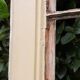 Glass communication door h221.5x90cm old 4 panes without interior glazing