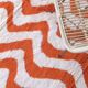 Contemporary Orange and White Rug - 303 x 200 cm