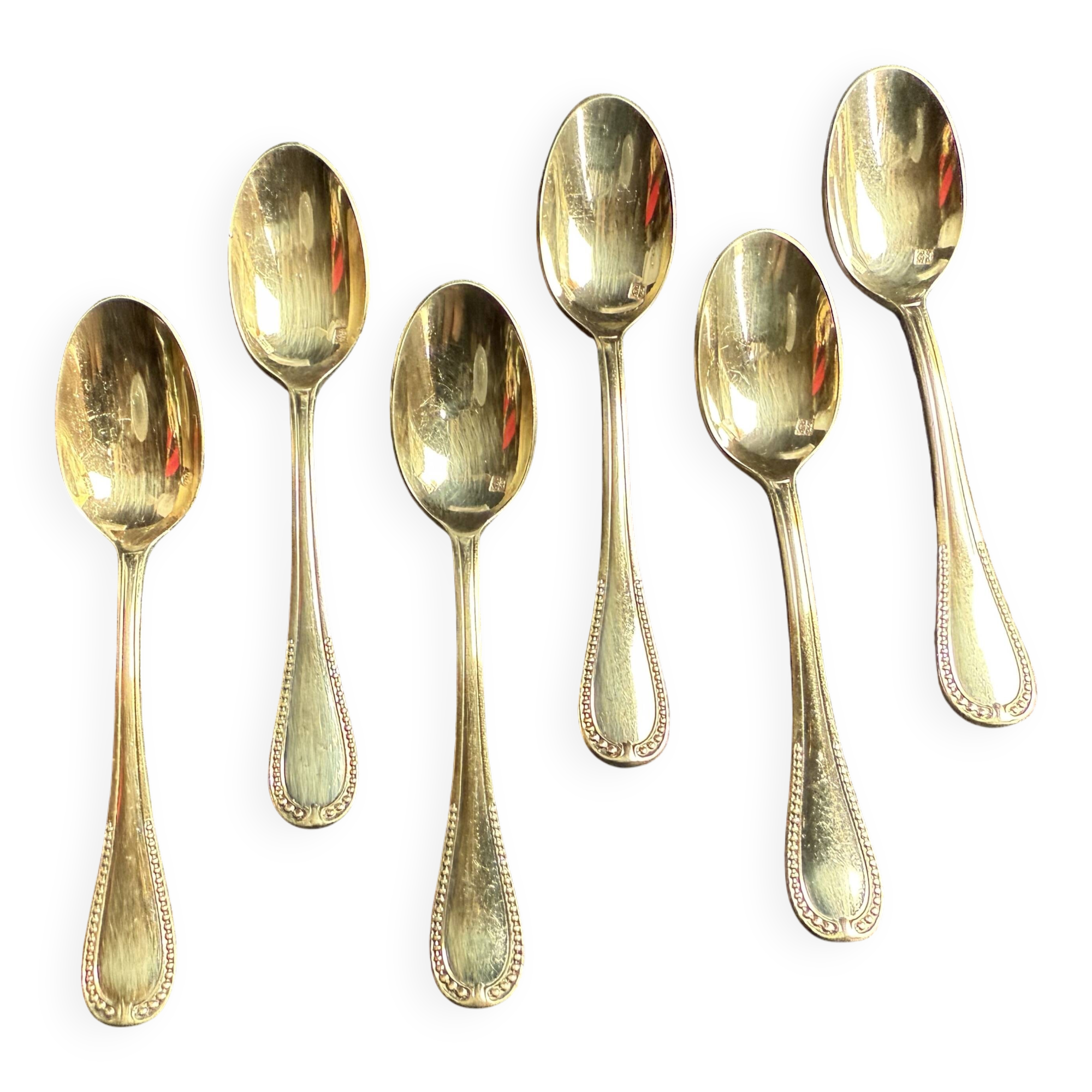 Lot De 12 Cuillères à Moka/café Dorées – Yves Rocher Vintage – Idéal Cadeau Ou Collection