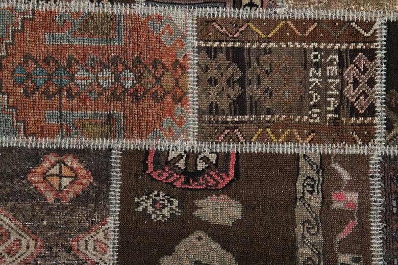 Turkish tribal patchwork rug 301x402