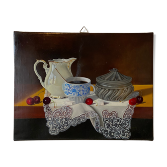 Oil painting "Tin Sugar" by J.M. Bardyn