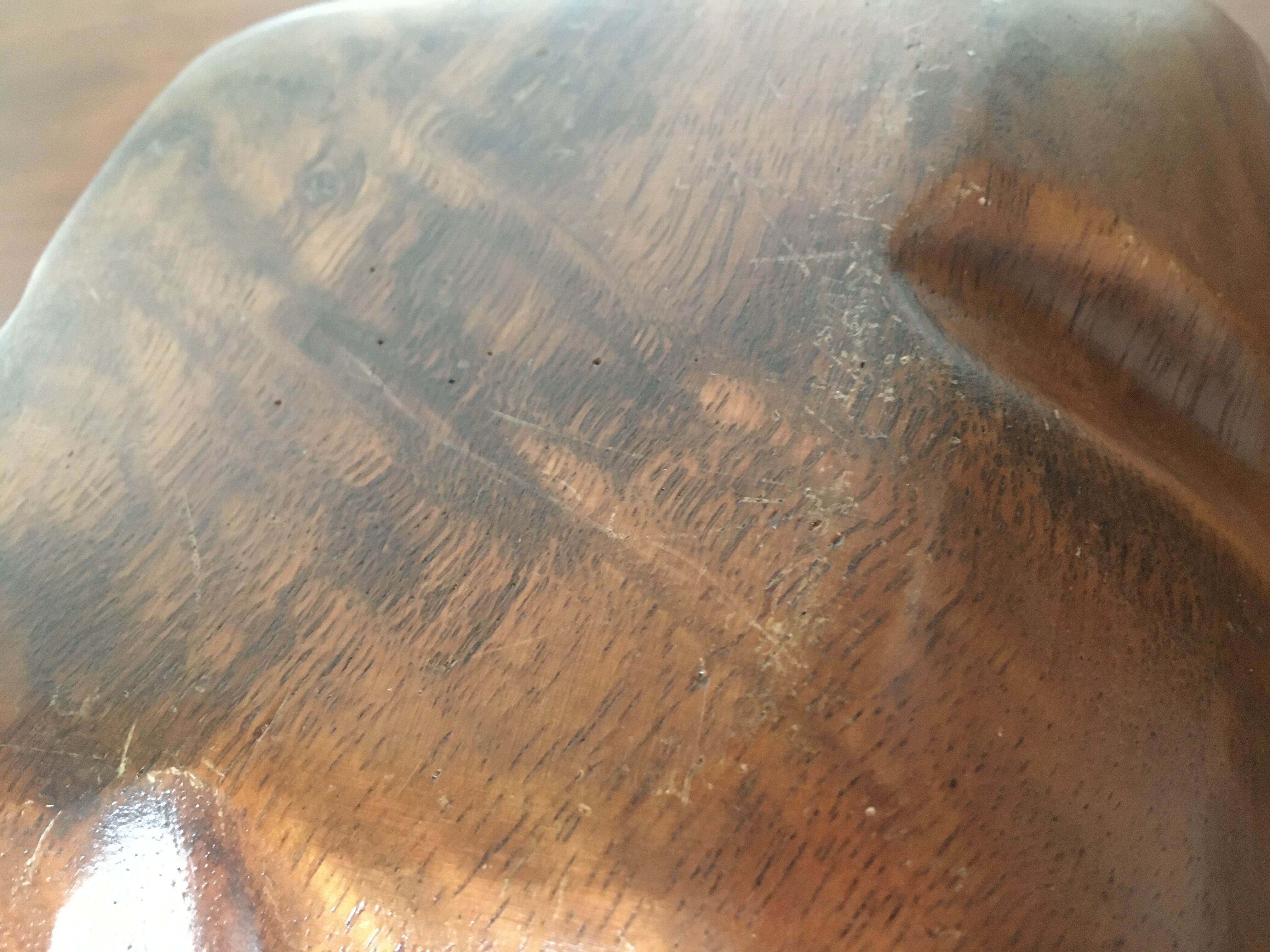 Wooden dish with compartments