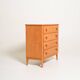 Commode en bouleau scandinave, années 1950