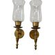 Ensemble de 2 appliques murales vintage en laiton