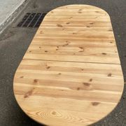 Extendable dining table with leaves renovated by Karin Mobring for Ikea 1970