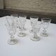 8 anciens verres à pied en cristal de style Caton