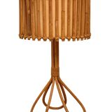 Rattan tripod lamp 1950 H47