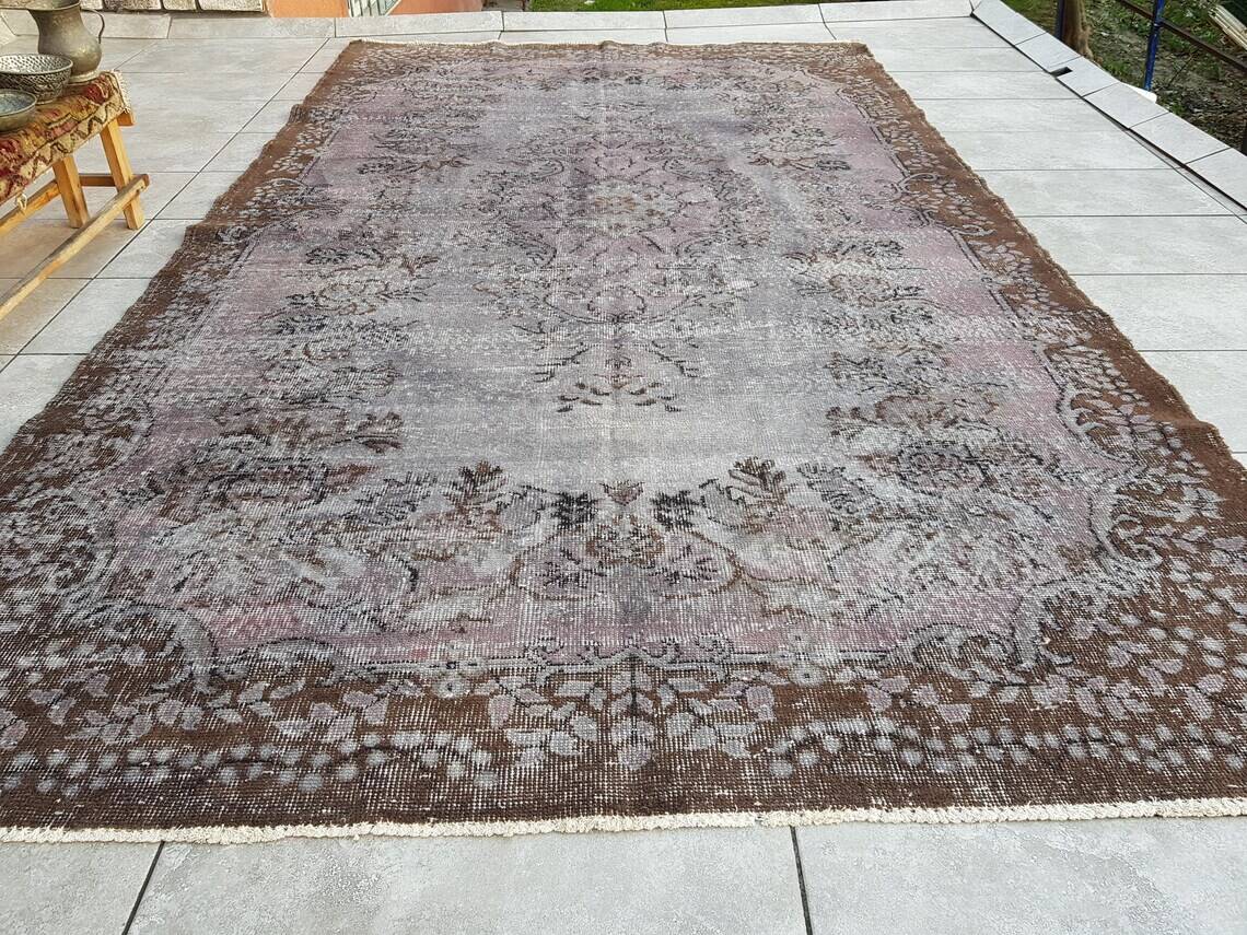 Grey Vintage Turkish Rug sku v768