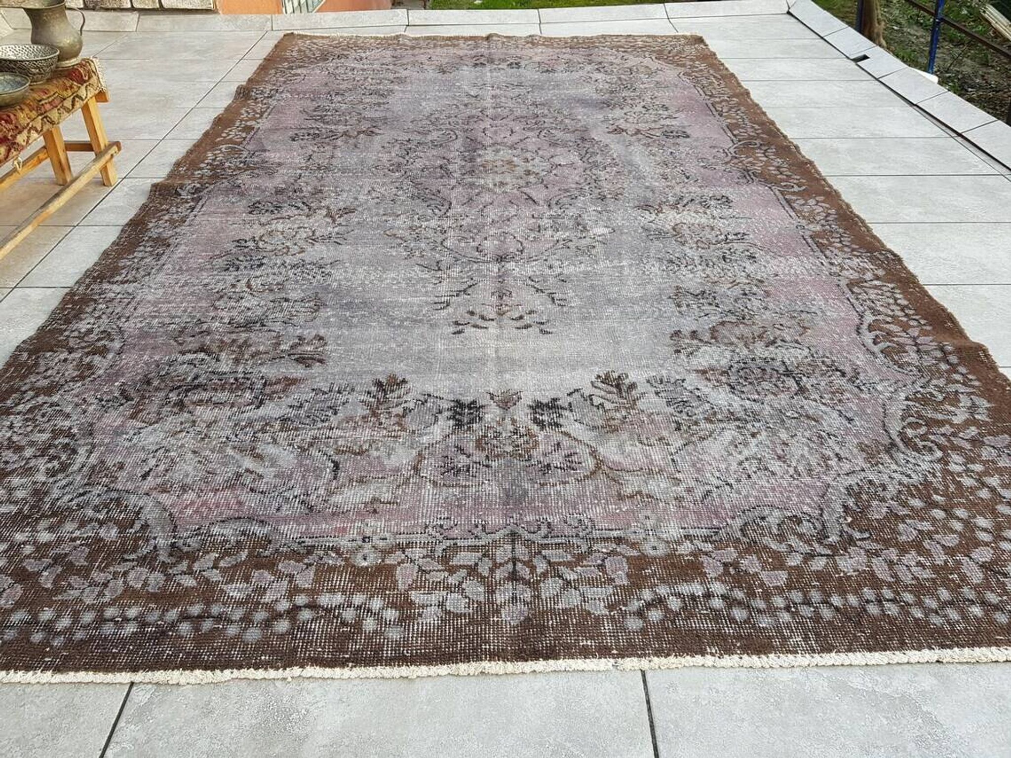 Tapis turc vintage gris sku v768