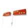 Pair of Scandinavian wall sconces with swivel shade in orange metal. 70