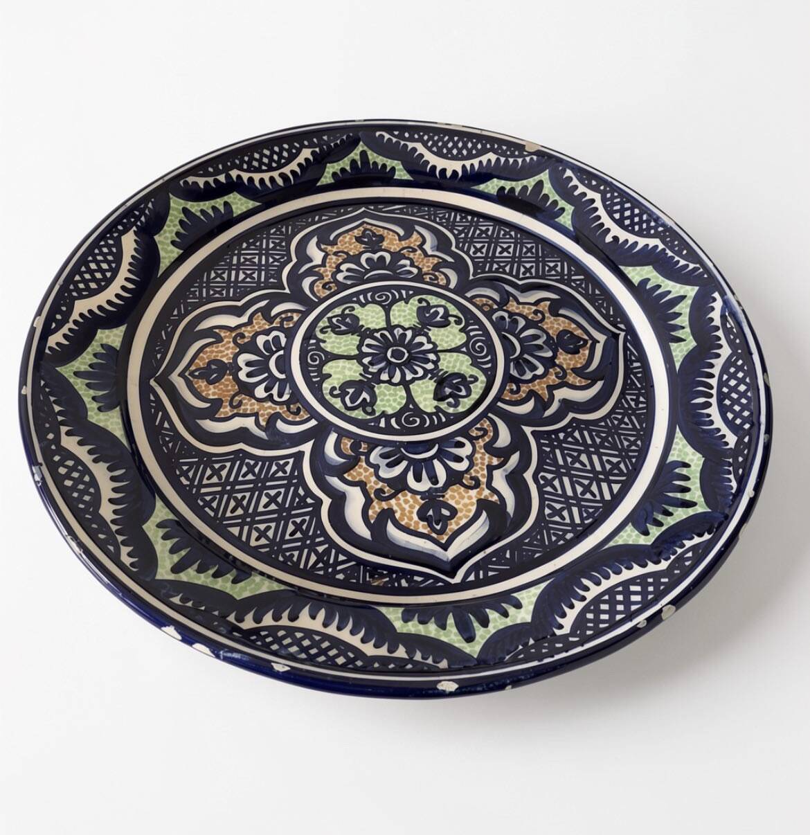 Spanish ceramic plate signed