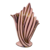 1960s Astonishing Pink and Gold Vase by SICAS Limited Edition. Made In Italy