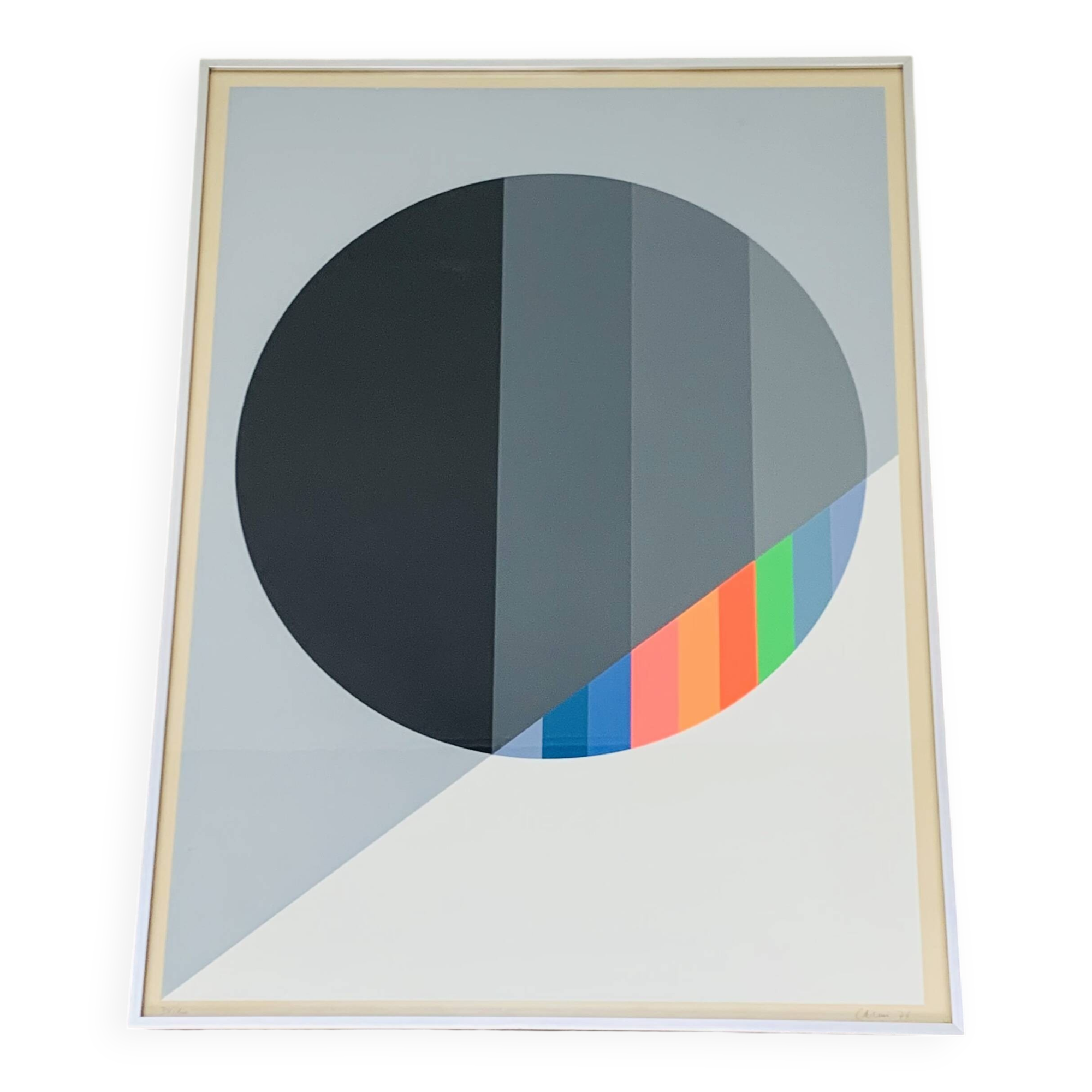 Lithograph Eugenio Carmi "La Scoperta Della Luce" 1971