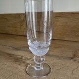 Art Deco flower glass flutes