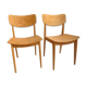 Paire de chaises bois années 50