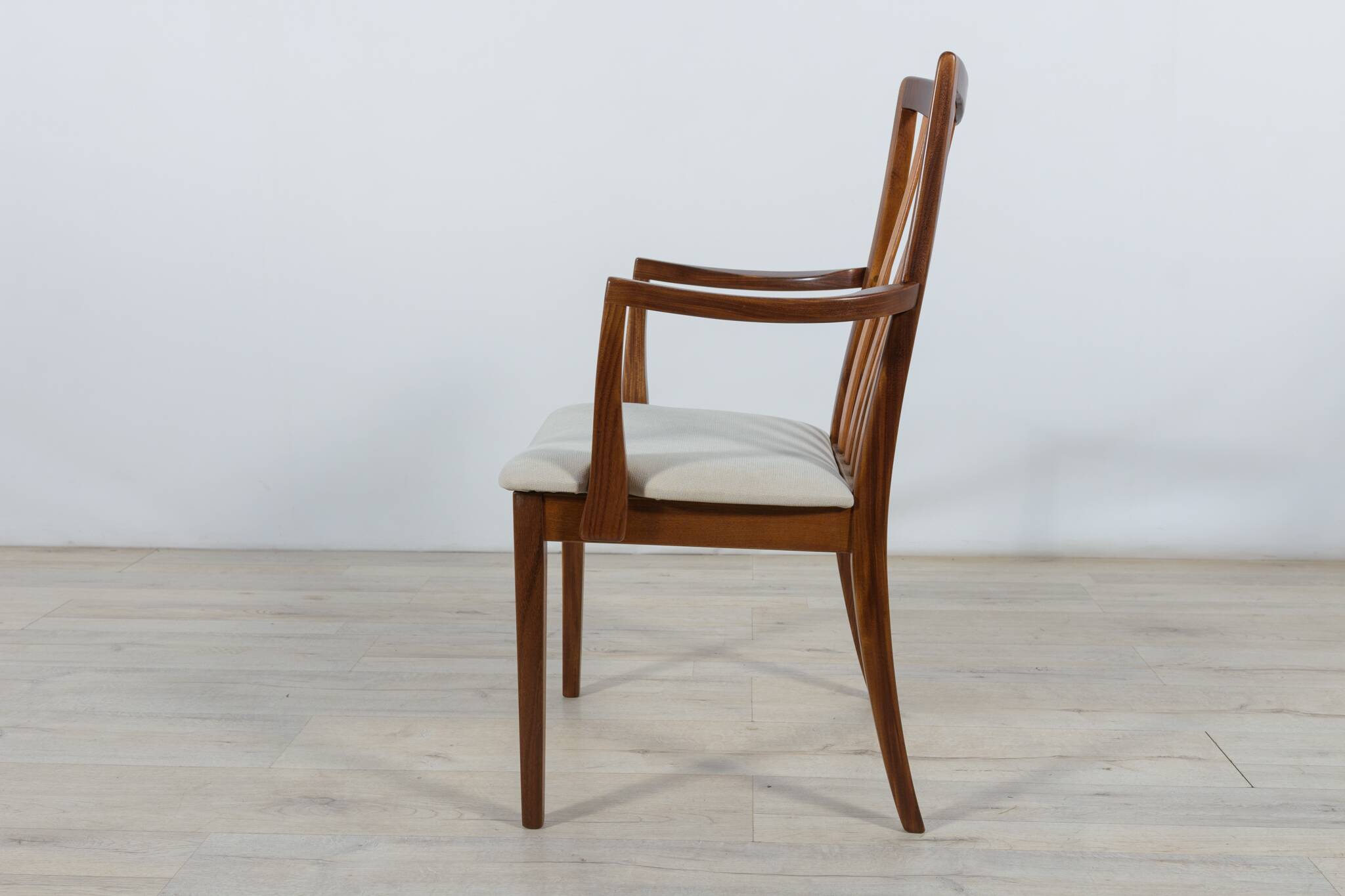 Mid-century teak and fabric dining chairs by Leslie Dandy for G-Plan, 1960s, set of 8