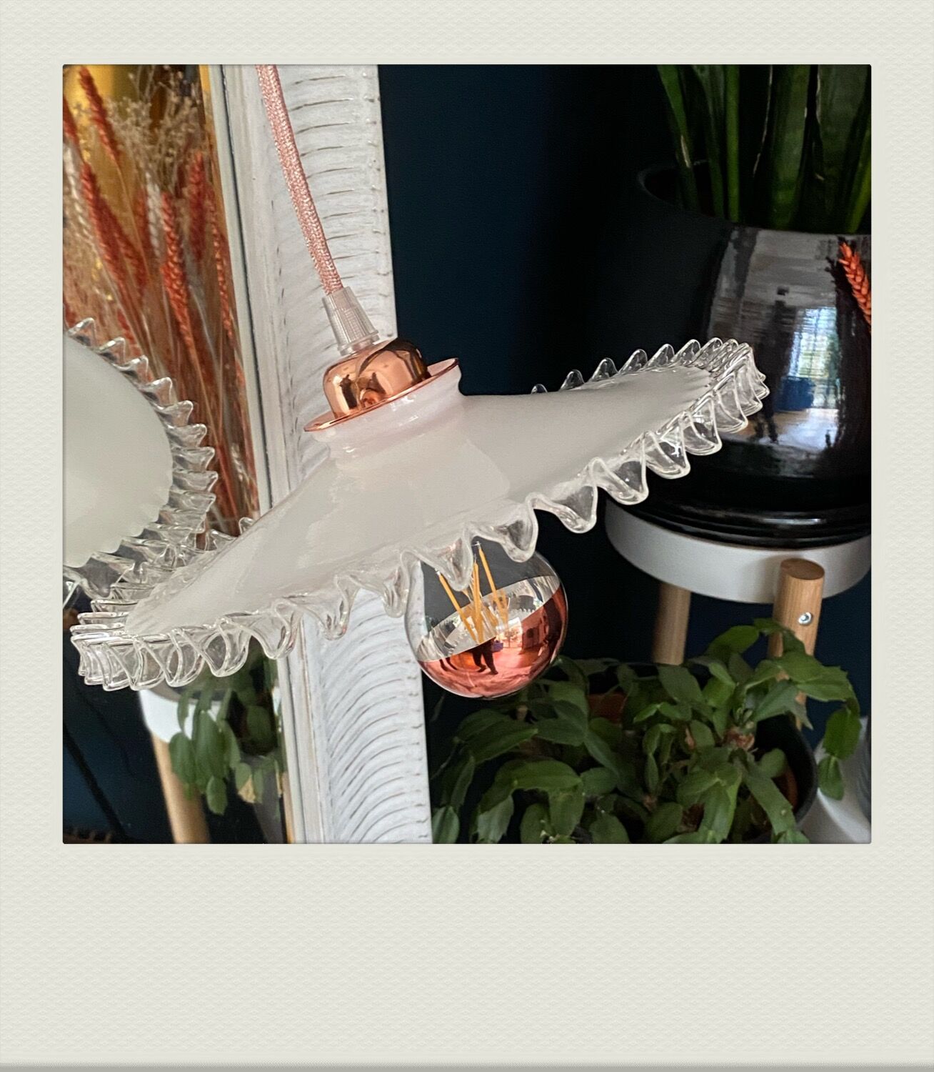 White and pink vintage walker