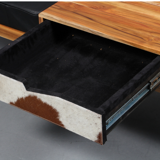 Scandinavian bench bench with center drawer