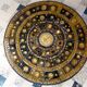 Large Round Ceramic Art tiled coffee table by Renate Rhein, Germany 1960s