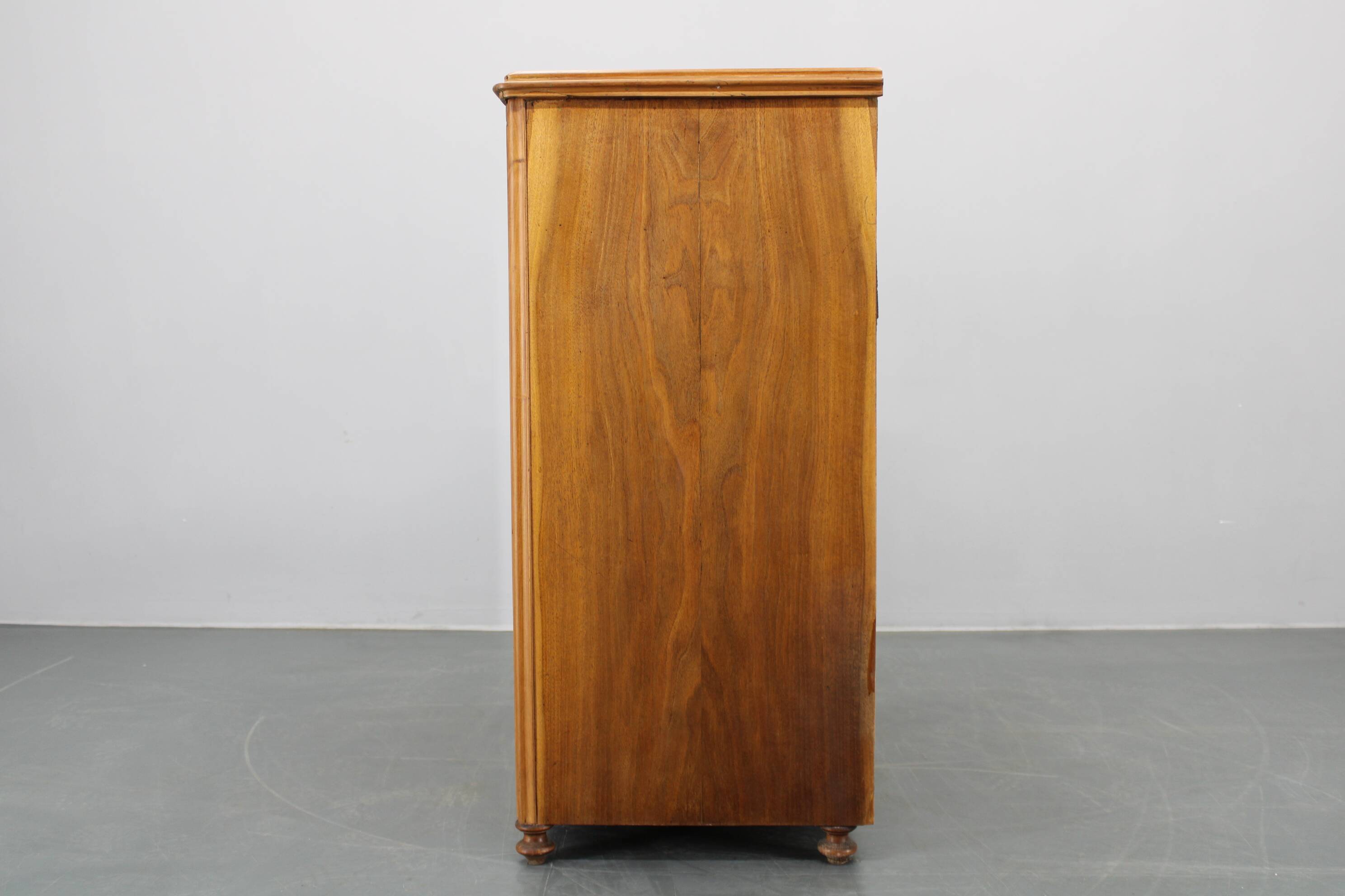 Antique Cabinet in Walnut Finish, Czechoslovakia