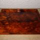Rectangular tray in lucite décor fake tortoise-shell circa 1970