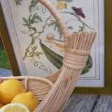 Vintage wicker fruit basket