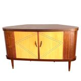 Sesame Bar multifunctional Dry Bar and Book Case with tambour doors