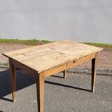 Old rustic farm table made in 1900s in oak - 1m22