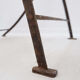 Set of 6 French mid-century folding chairs in wicker and iron, 1960s.
