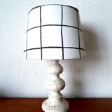 Vintage ceramic lamp and custom lampshade
