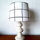 Vintage ceramic lamp and custom lampshade