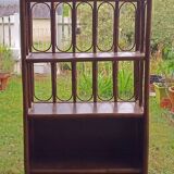 5-tier rattan bookcase shelf