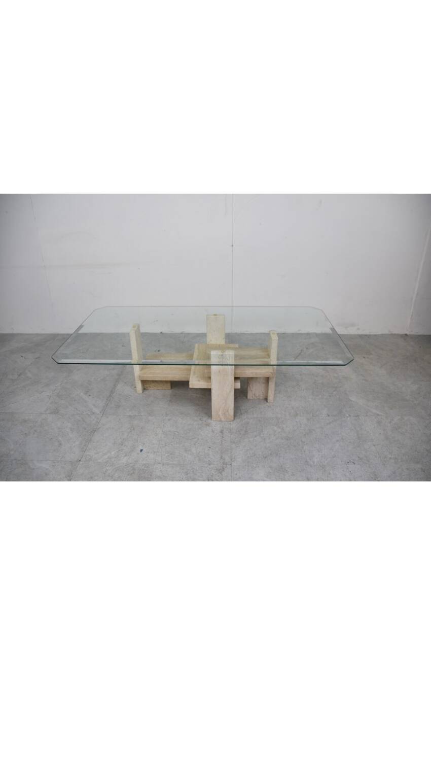 Table basse vintage par Willy Ballez, années 1970