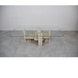 Table basse vintage par Willy Ballez, années 1970