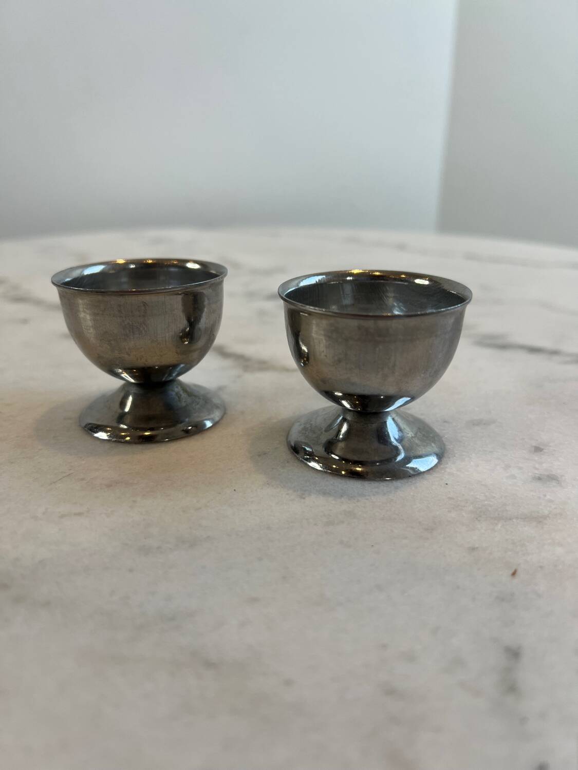 Vintage stainless steel egg cup