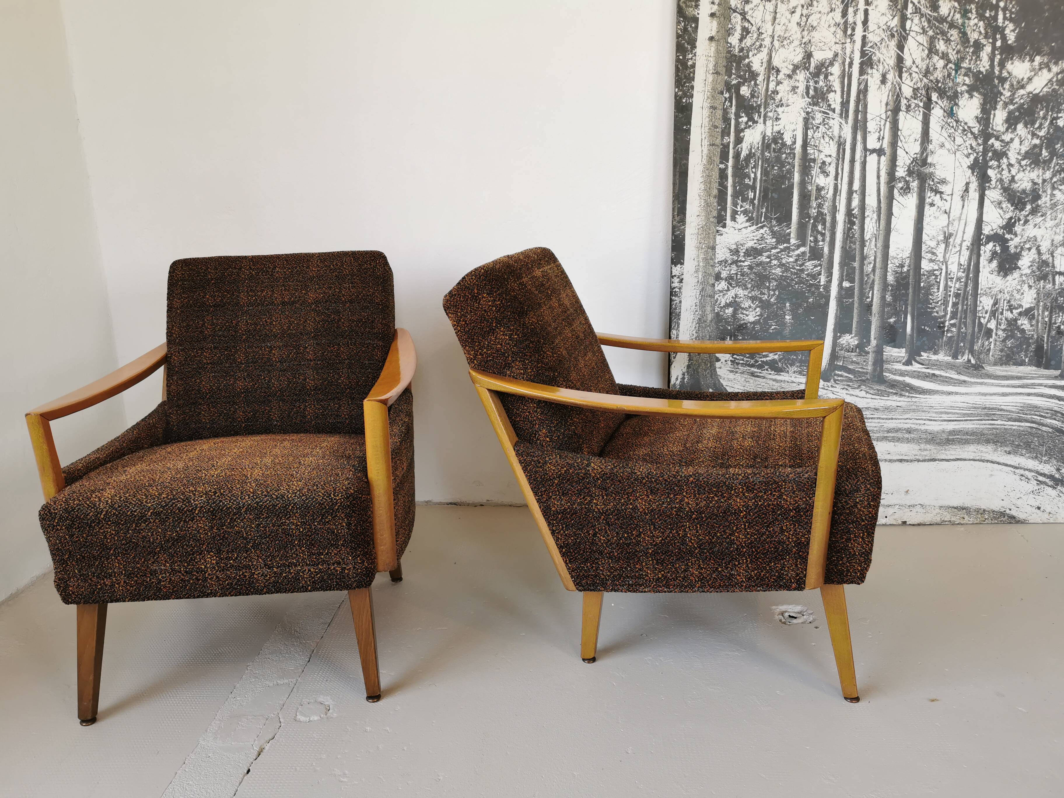 Pair of vintage 60s armchairs
