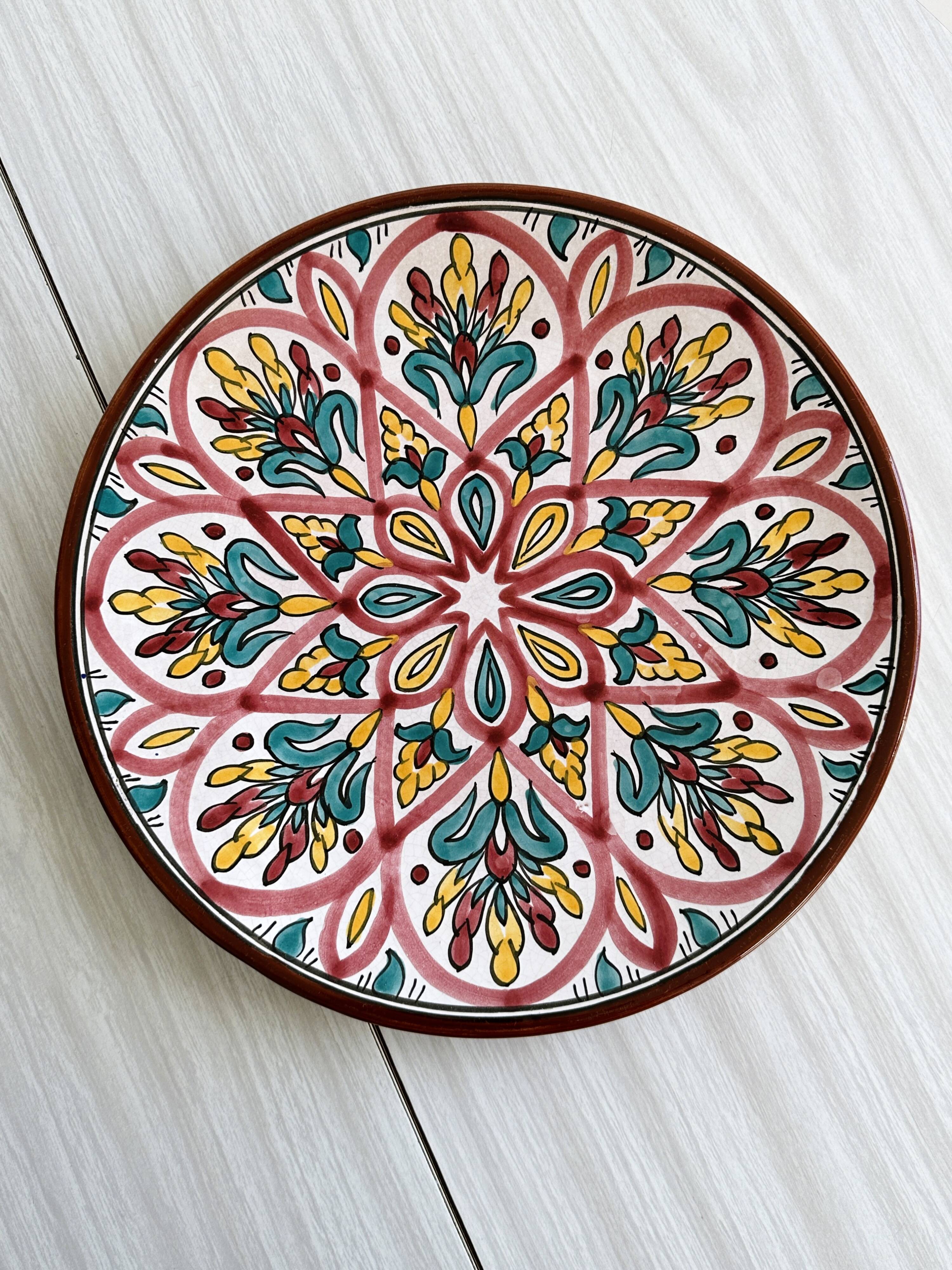 Large colorful dish.