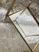 French  neoclassical brass side table with glass shelves 1950