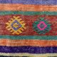 Colourful Vintage Turkish Kilim 318x138 cm Kelim Rug Wool Red Green Black Large
