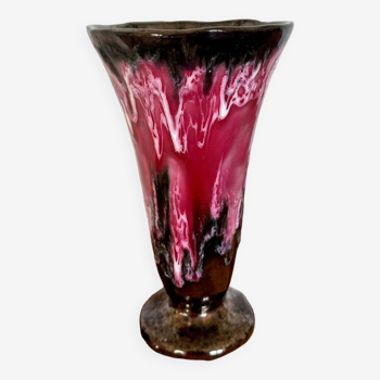 Vase Vallauris rose vintage