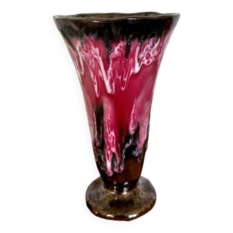 Vintage pink Vallauris vase