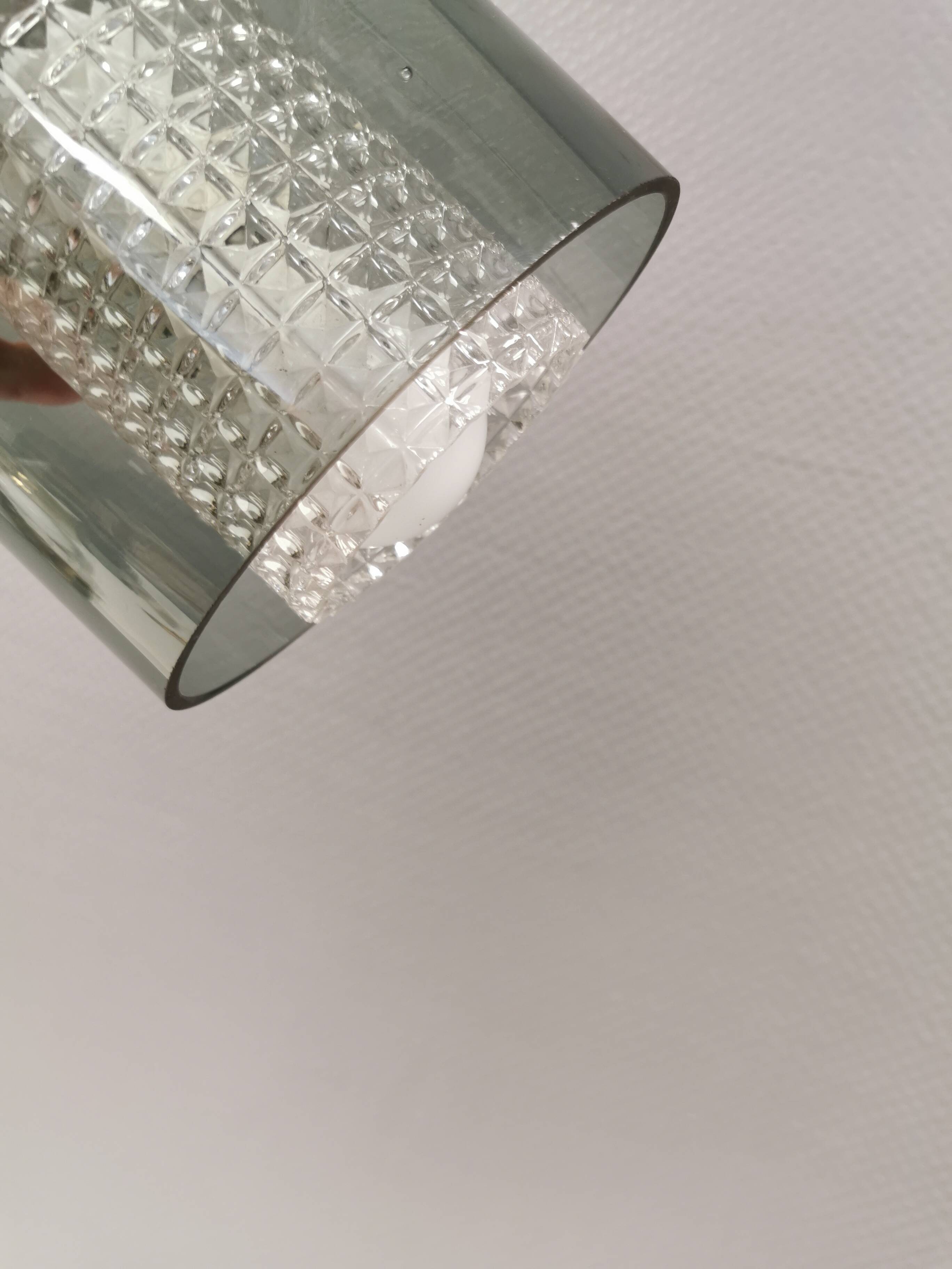 Swedish hanging lamp from Orrefors glassworks